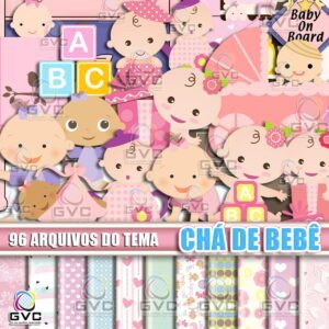 Kit Digital Chá de Bebê Menina