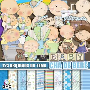 Kit Digital Chá de Bebê Menino