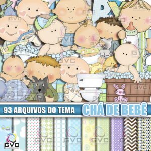 Kit Digital Chá de Bebê Menino