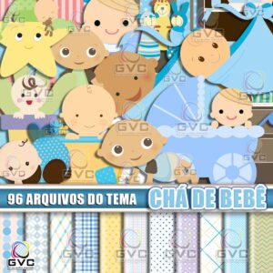 Kit Digital Chá de Bebê Menino