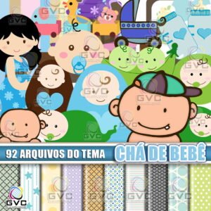 Kit Digital Chá de Bebê Menino