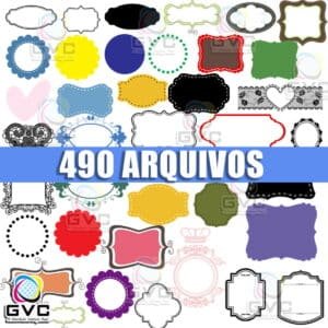 Kit Digital Frames Arabescos Monogramas
