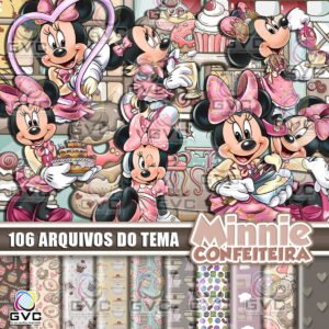 kit Digital Minnie Confeiteira