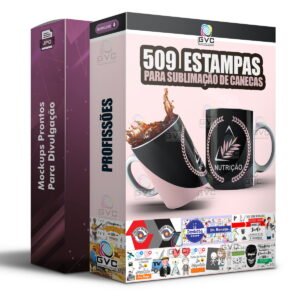 509 Artes Estampas Profissões Sublimação de Canecas