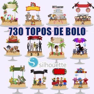 730 Arquivos de Corte Todo de Bolo Temas Variados