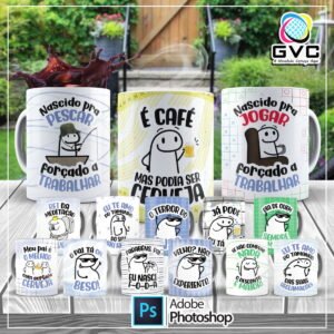 Artes Estampas Caneca Bento Flork Dia Dos Pais Editáveis
