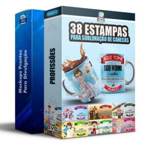 Artes Estampas Profissões Sublimação de Canecas