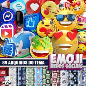 Kit Digital Emoji Redes Sociais