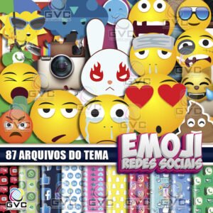 Kit Digital Emoji Redes Sociais