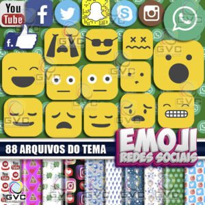 Kit Digital Emoji Redes Sociais