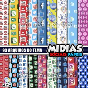 Kit Digital Redes Sociais Papéis