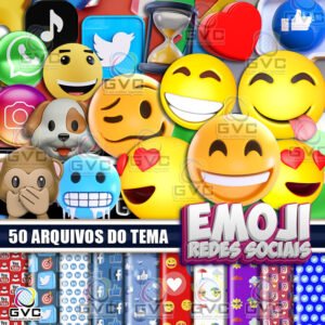 Kit Digital Emoji Redes Sociais