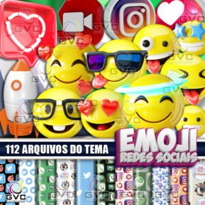 Kit Digital Emoji Redes Sociais