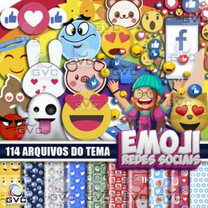 Kit Digital Emoji Redes Sociais