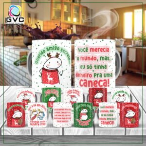 Estampas Sublimação Artes Caneca Bento Flork Natal