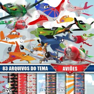 Kit Digital Aviões Disney