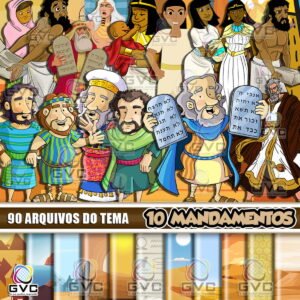 Kit Digital os 10 Mandamentos Moisés