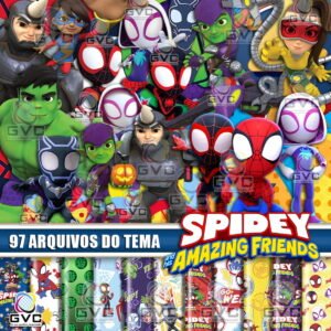 Kit Digital Spidey e Seus Amigos Espetaculares
