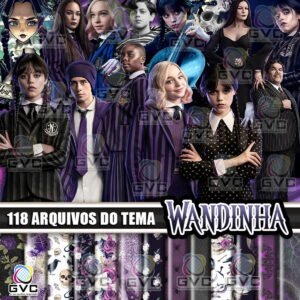 Kit Digital Wandinha Família Addams