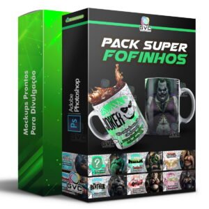 Pack Estampas Caneca Heróis Gordinhos Super Fofinhos