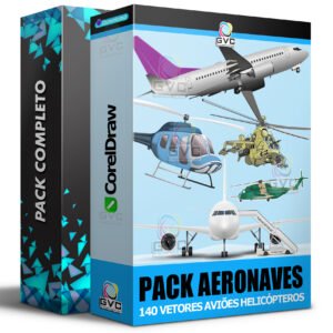 Pack Aeronaves Aviões Helicópteros Vetorizados Cdr Premium