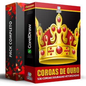 Pack Coroas Douradas Realeza Vetores 530 Artes Premium