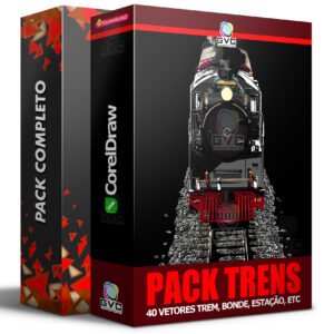 Pack Trens Bondes Ferrovias Vetorizados Cdr Premium