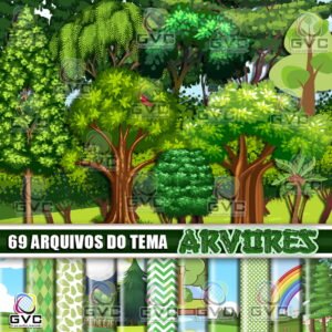 Kit Digital Árvores Floresta Vegetação