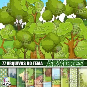 Kit Digital Árvores Floresta Vegetação
