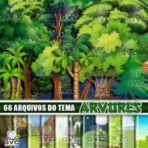 Kit Digital Árvores Floresta Vegetação