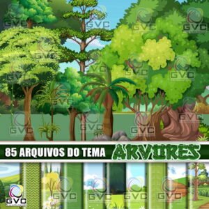 Kit Digital Árvores Floresta Vegetação