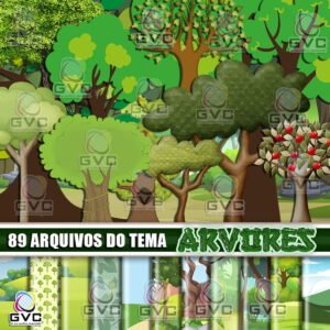 Kit Digital Árvores Floresta Vegetação