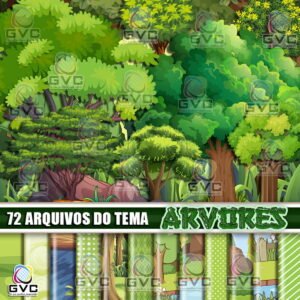 Kit Digital Árvores Floresta Vegetação