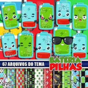 Kit Digital Bateria Pilhas