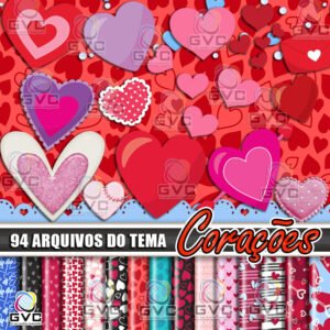 Kit Digital Corações