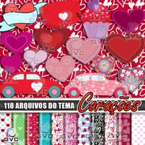 Kit Digital Corações