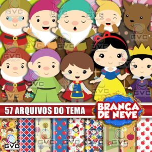 Kit Digital Branca De Neve Cute