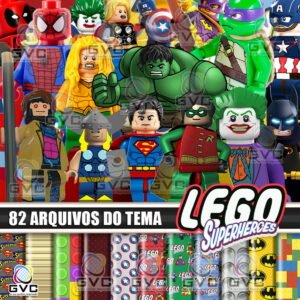 Kit Digital Lego Super Heróis