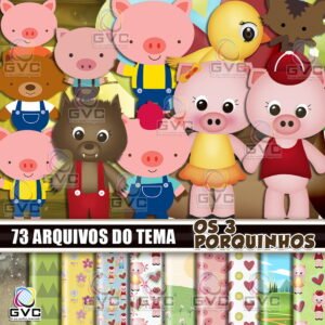 Kit Digital Os 3 Porquinhos