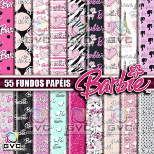 Kit Digital Barbie Fundos Papéis