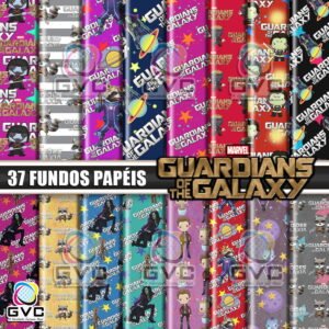 Kit Digital Guardiões das Galáxias Fundos Papéis