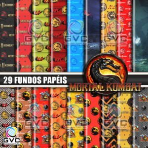 Kit Digital Mortal Kombat Fundos Papéis