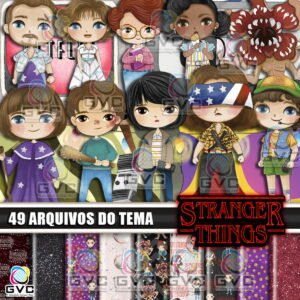 Kit Digital Stranger Things Aquarela