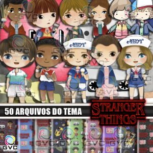 Kit Digital Stranger Things Aquarela