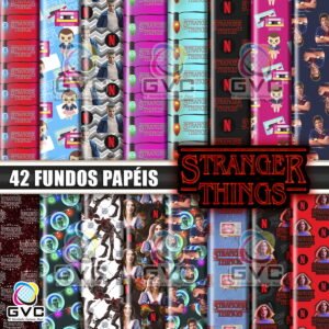 Kit Digital Stranger Things Fundos Papéis