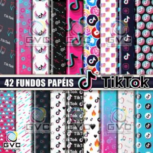 Kit Digital Tiktok Fundos Papéis