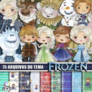 Kit Digital Frozen Aquarela