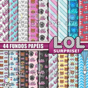 Kit Digital Lol Surprise Fundos Papéis