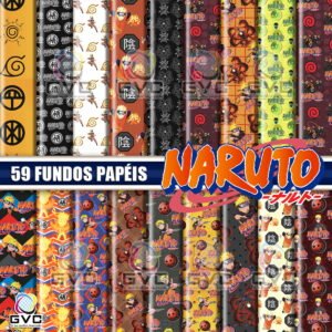 Kit Digital Naruto Fundos Papéis