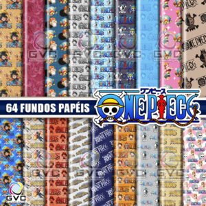 Kit Digital One Piece Fundos Papéis
